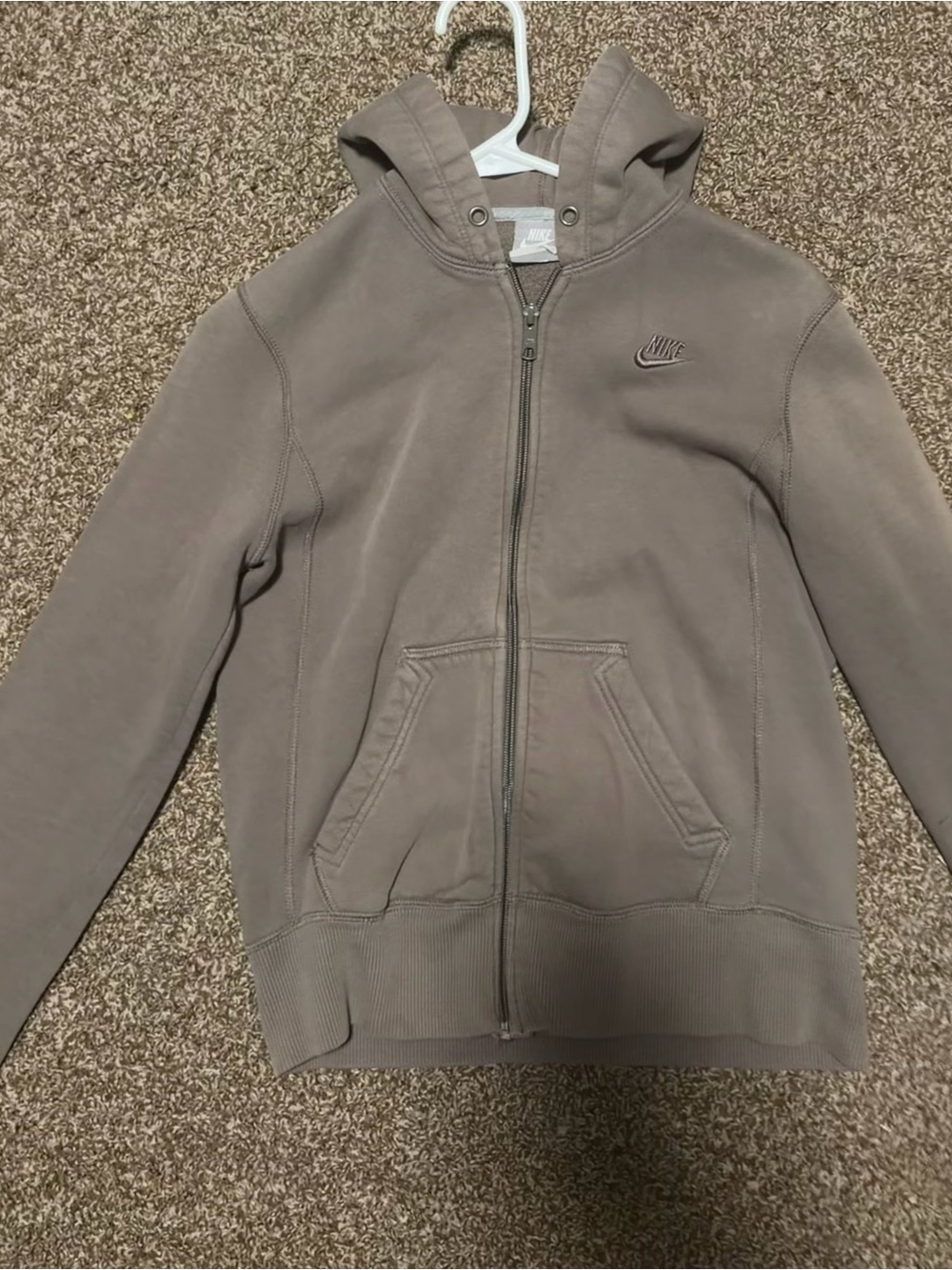 NIKE Olive Green Full-Zip Hoodie